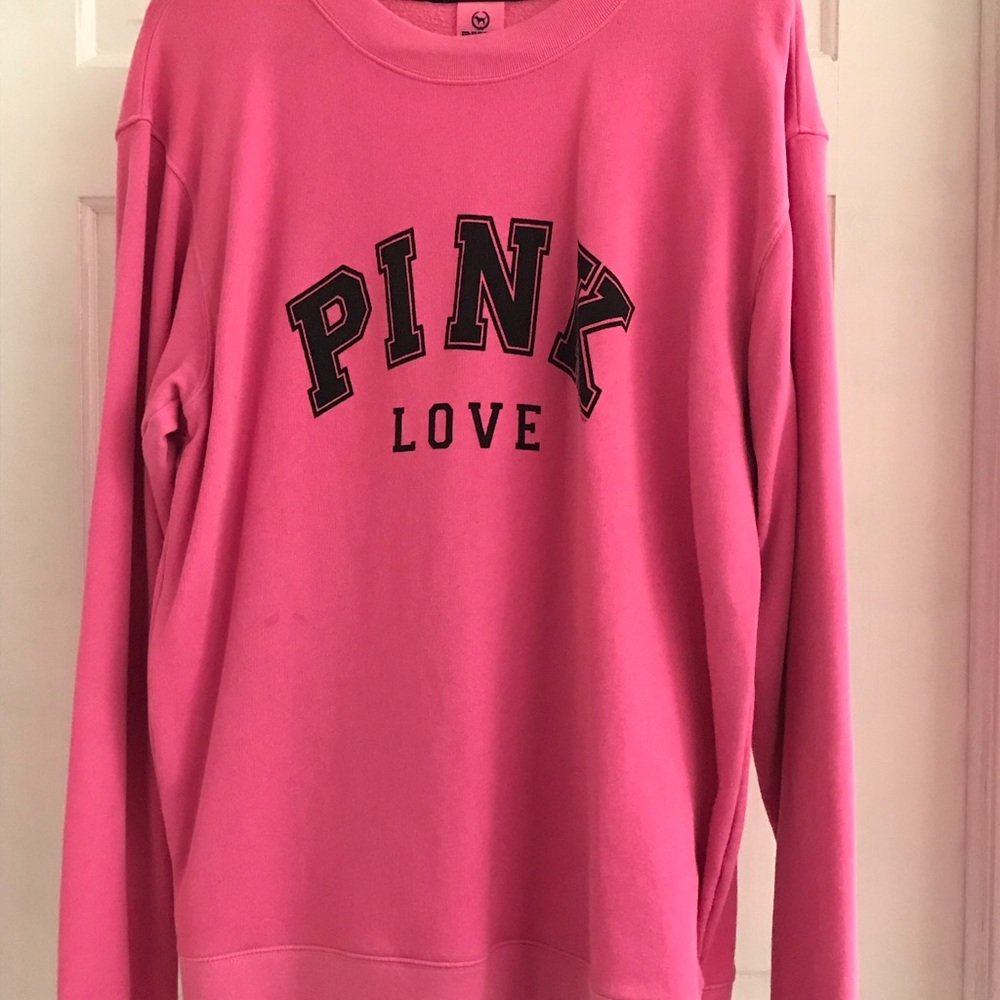 PINK Hot Pink Crew Neck